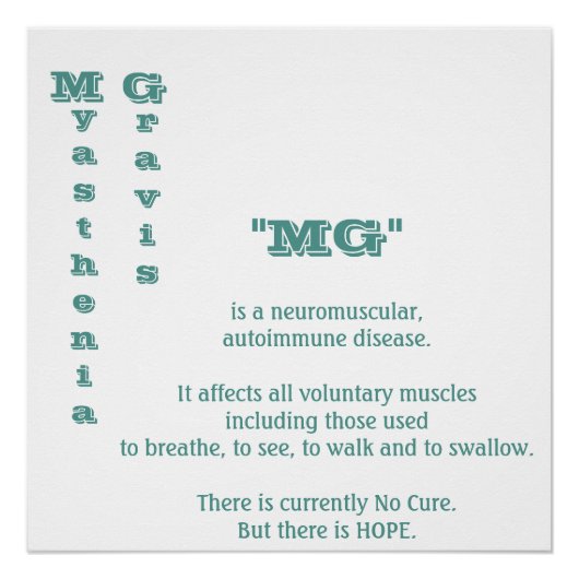 Myasthenia Gravis Perfect Poster (Voorkant)