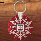 Myasthenia Gravis Red Snowflake Awareness Sleutelh Sleutelhanger (Voorkant)