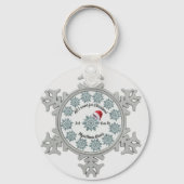 Myasthenia Gravis Red Snowflake Awareness Sleutelh Sleutelhanger (Achterkant)