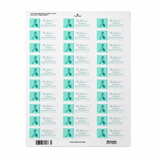 Myasthenia Gravis Return Address Labels (Full Sheet)