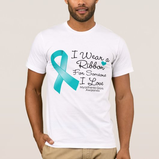Myasthenia Gravis Ribbon voor iemand van wie ik ho T-shirt (Voorkant)
