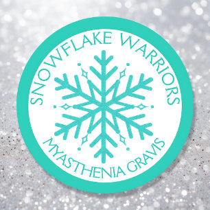 Myasthenia gravis sneeuwvlok krijger sticker