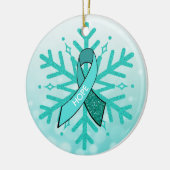 Myasthenia Gravis Snowflake kerstversiering Keramisch Ornament (Links)