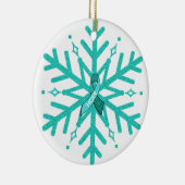 Myasthenia Gravis Snowflake kerstversiering Keramisch Ornament (Rechts)
