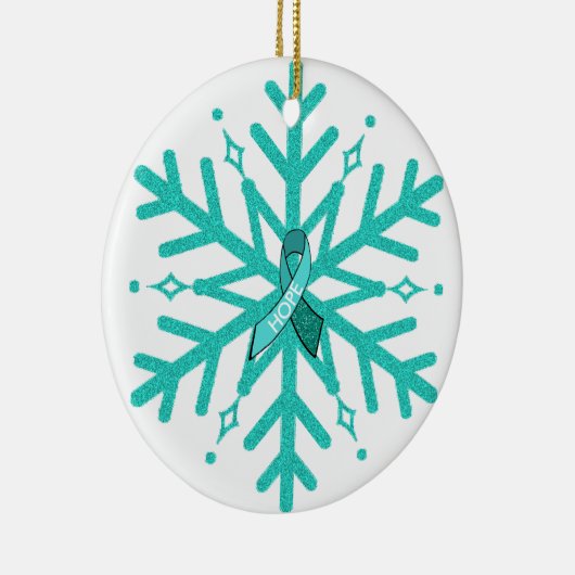 Myasthenia Gravis Snowflake kerstversiering Keramisch Ornament (Rechts)