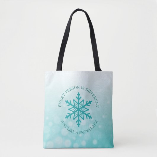 Myasthenia Gravis Snowflake Warrior Blauwgroen lin Tote Bag (Voorkant)