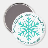 Myasthenia Gravis Snowflake Warrior Magnet (Voorkant / Achterkant)