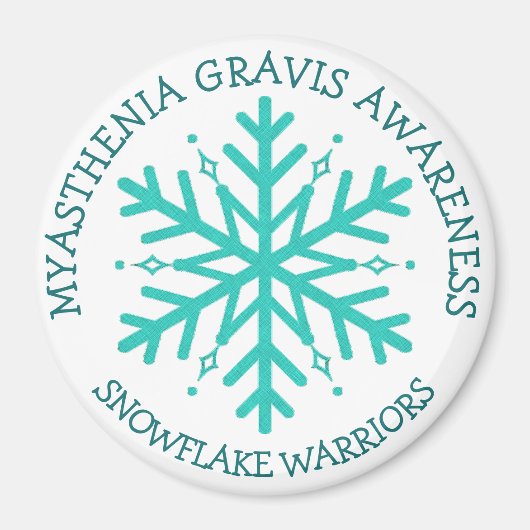 Myasthenia Gravis Snowflake Warrior Magnet (Voorkant)