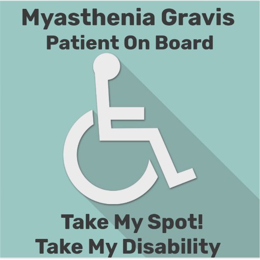 Myasthenia Gravis Sticker (Voorkant)