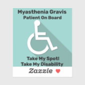 Myasthenia Gravis Sticker (Vel)