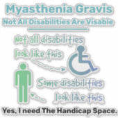 Myasthenia Gravis Sticker (Voorkant)