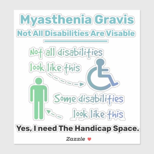 Myasthenia Gravis Sticker (Vel)