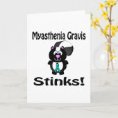 Myasthenia Gravis Stinks Skunk Awareness Design Kaart (Gele Bloem)