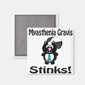 Myasthenia Gravis Stinks Skunk Awareness Design Magneet (Voorkant / Achterkant)