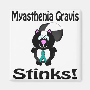 Myasthenia Gravis Stinks Skunk Awareness Design Magneet