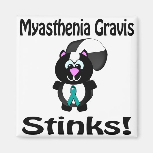 Myasthenia Gravis Stinks Skunk Awareness Design Magneet (Voorkant)