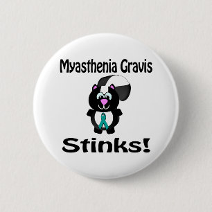Myasthenia Gravis Stinkt Stinkdier Bewustzijn Desi Ronde Button 5,7 Cm
