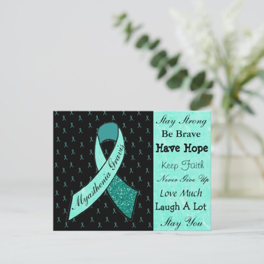 Myasthenia gravis support warrior Briefkaart (Staand voorkant)