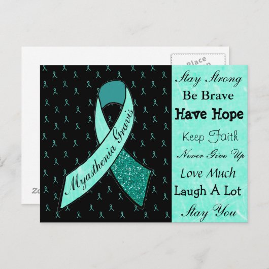 Myasthenia gravis support warrior Briefkaart (Voorkant / Achterkant)