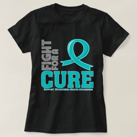 Myasthenia gravis vecht voor een kuur t-shirt (Design voorkant)