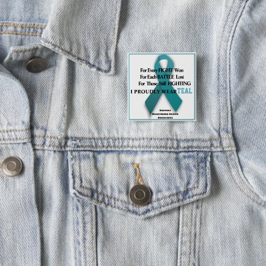 Myasthenia Gravis Vierkante Button 5,1 Cm (In situ)