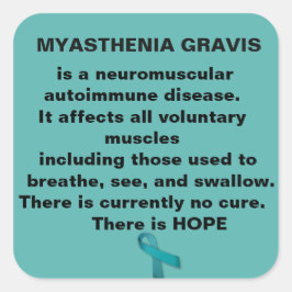 Myasthenia Gravis Vierkante Sticker