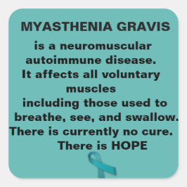 Myasthenia Gravis Vierkante Sticker