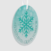 Myasthenia Gravis Warrior Snowflake Kerstmis Ornament (voorkant)