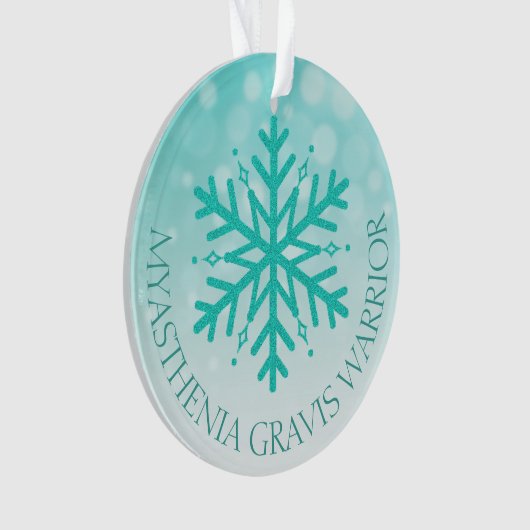 Myasthenia Gravis Warrior Snowflake Kerstmis Ornament (voorkant)