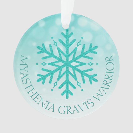 Myasthenia Gravis Warrior Snowflake Kerstmis Ornament (voorkant)