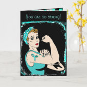 Myasthenia Gravis Warrior Wenskaart voor Vriend Kaart (Gele Bloem)