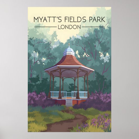 Myatts Fields Park Londen Reisposter Poster (Voorkant)