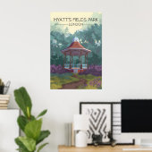 Myatts Fields Park Londen Reisposter Poster (Thuiskantoor)