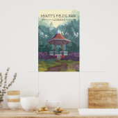 Myatts Fields Park Londen Reisposter Poster (Keuken)