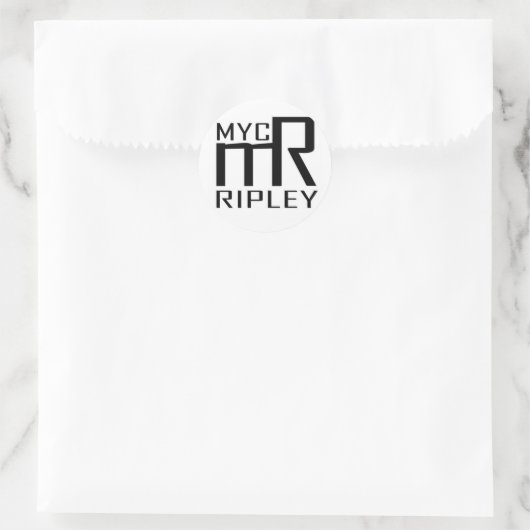 Myc Ripley logo Ronde Sticker (Tas)