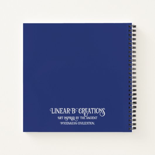 Myceense Grieks geïnspireerd Blue Gossips Notitieb Notitieboek (Achterkant)