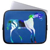Myceense Grieks geïnspireerd Blue Horse Laptop Hoe Laptop Sleeve (Voorkant)