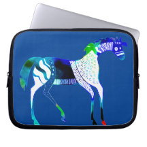 Myceense Grieks geïnspireerd Blue Horse Laptop Hoe