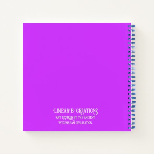 Myceense Grieks geïnspireerd kleurrijk bloemig Not Notitieboek (Achterkant)
