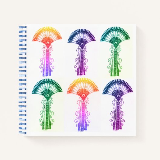 Myceense Grieks geïnspireerd kleurrijk bloemig Not Notitieboek (Voorkant)
