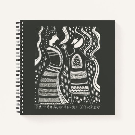 Myceense Grieks geïnspireerd paar Notitieboek (Voorkant)