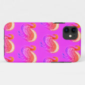 Myceense Grieks geïnspireerd Pink Bird iPhone Case (Achterkant (horizontaal))