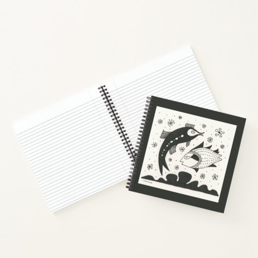 Myceense Grieks geïnspireerd vis Notitieboek (Binnen)