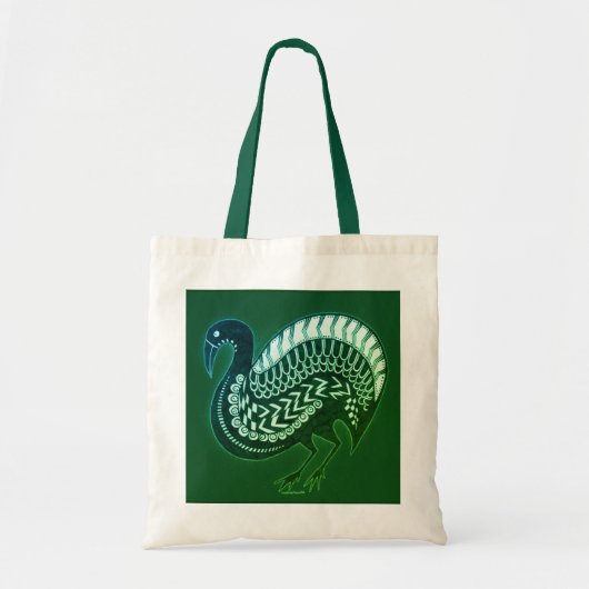 Myceense Grieks geïnspireerde Groene Vogel Canvas  Tote Bag (Voorkant)