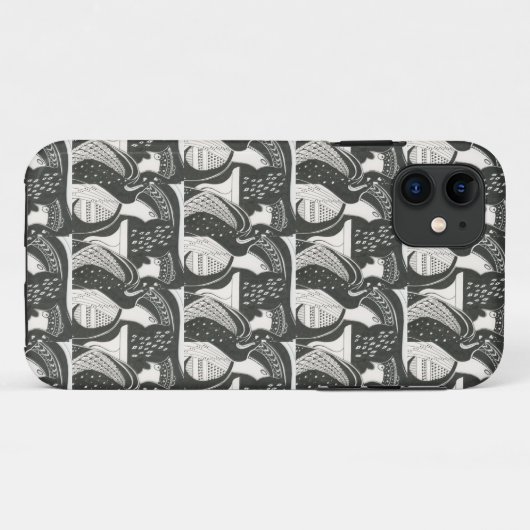 Myceense Griekse geïnspireerde B & W Gossips iPhon Case-Mate iPhone Case (Achterkant (horizontaal))