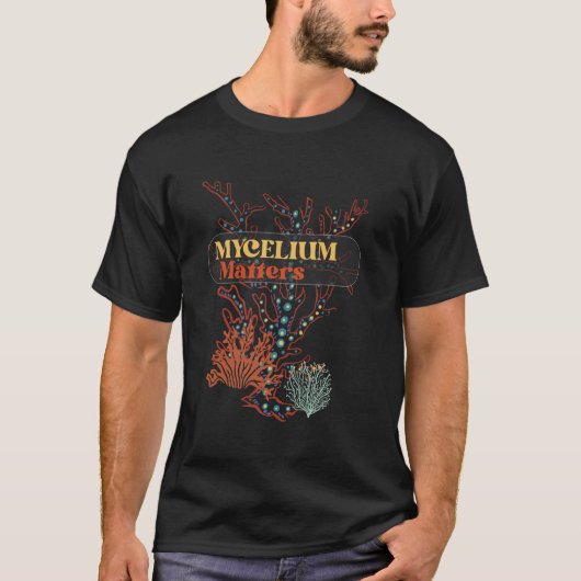 Mycelium Matters paddenstoel foerageren T-shirt (Voorkant)