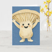 Mycelium Paddenstoel Grappige Wenskaart Kaart (Gele Bloem)
