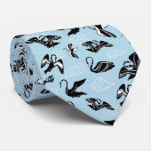 Mycenaean Geïnspireerd Grieks decoratief vogelpatr Stropdas (Opgerold)