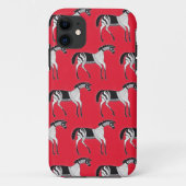 Mycenaean Greek Inspired Red Horse iPhone Case (Achterkant)