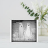 Mychtar en Zijne Snowdog. :) Briefkaart (Staand voorkant)